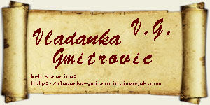 Vladanka Gmitrović vizit kartica